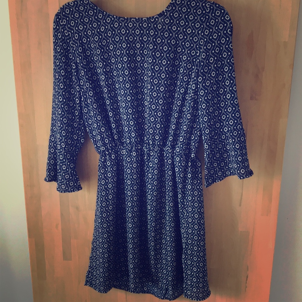 Fun print navy dress